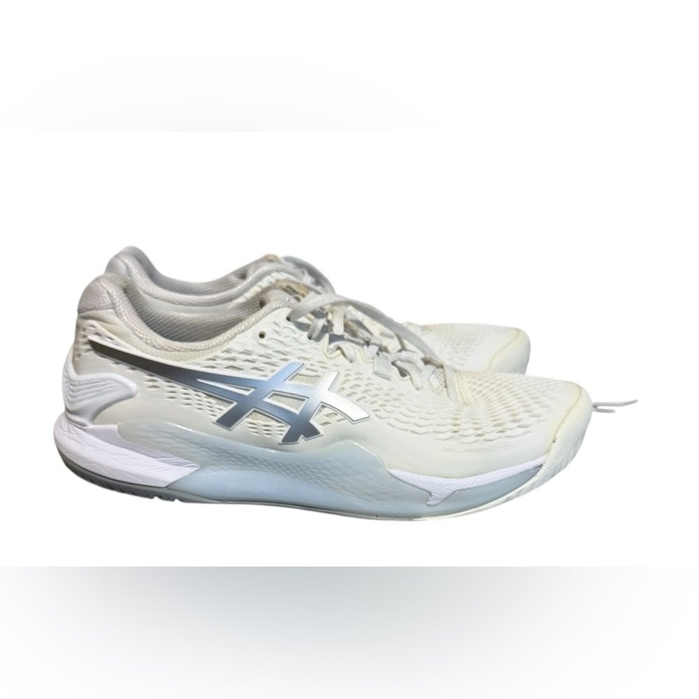 ASICS White and Silver Athletic Sneakers